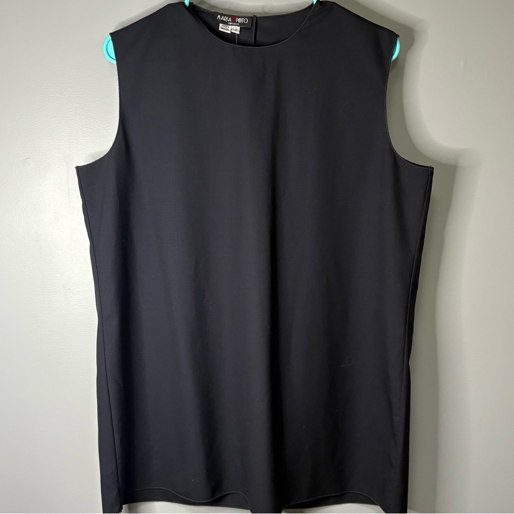 Maria Pinto | Wool Sleeveless Deep Navy Blue Sleeveless Blouse Women’s Size 2
